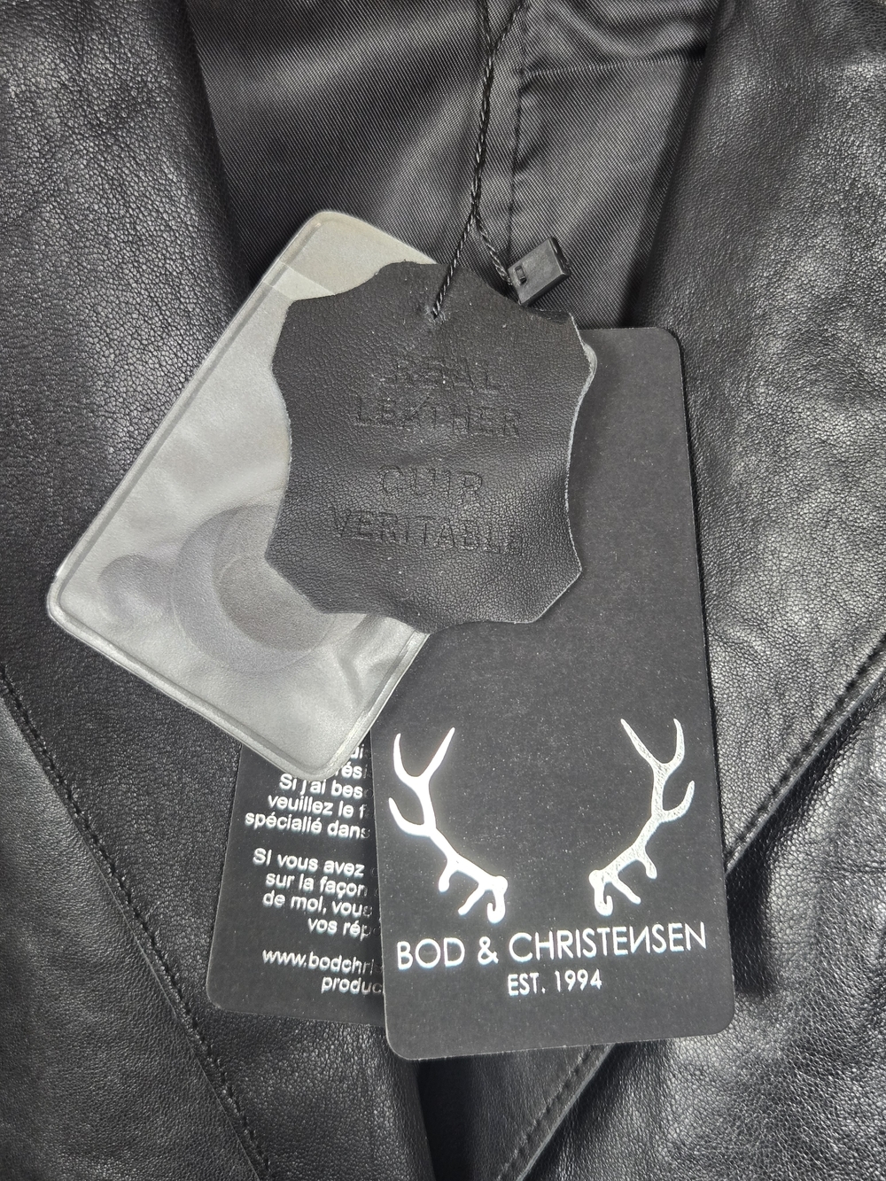 Bod & Christensen Angelica NWT Lamb Leather Coat L Longline Matrix 90s Luxe - Picture 8 of 12